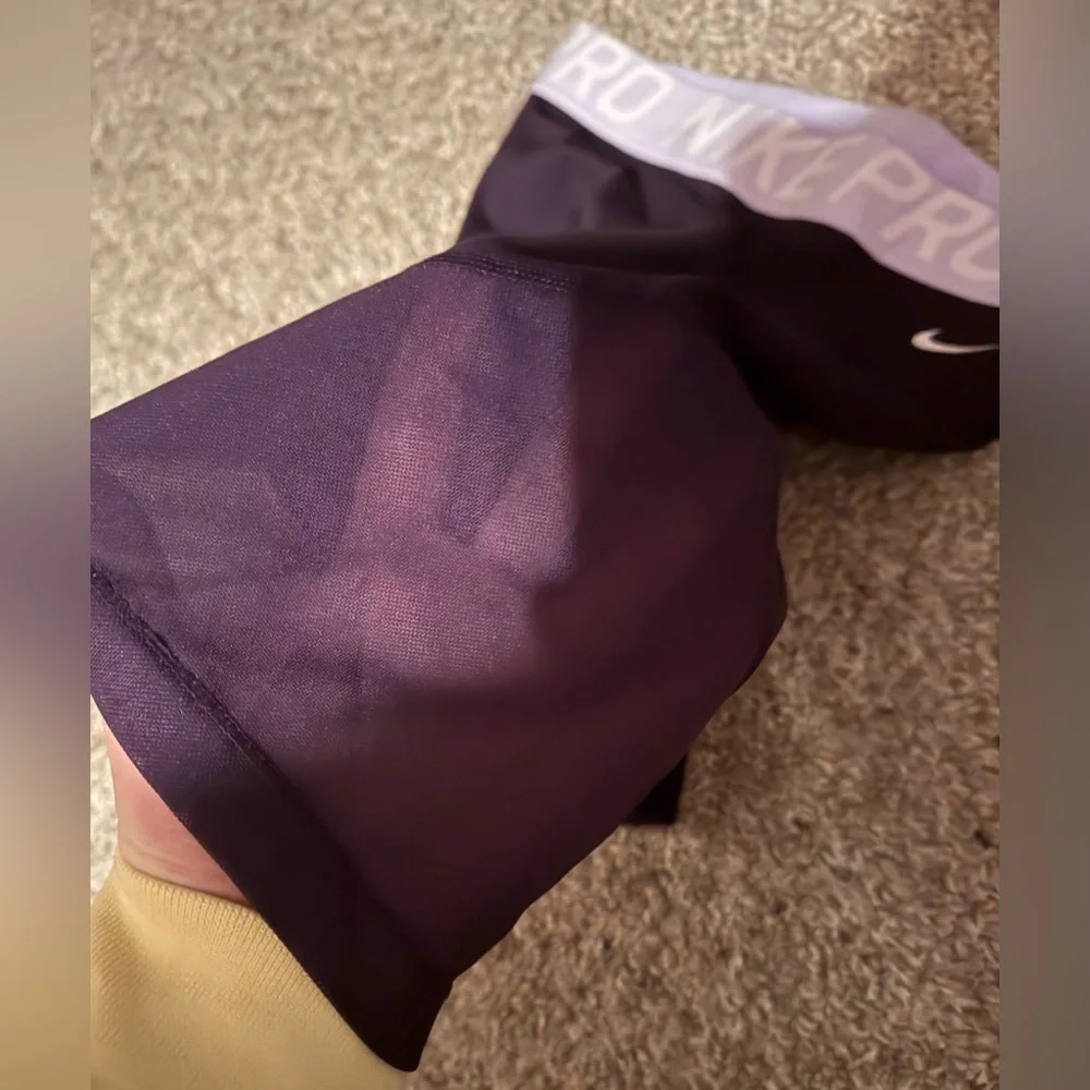 Purple Nike Pro Compression Shorts - Picture 2 of 4